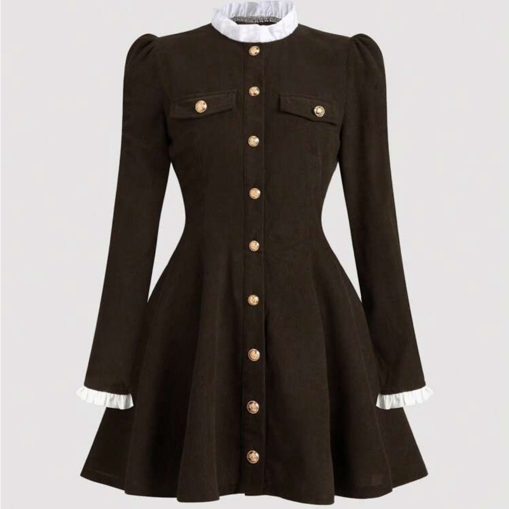 Dark brown Victorian style dress